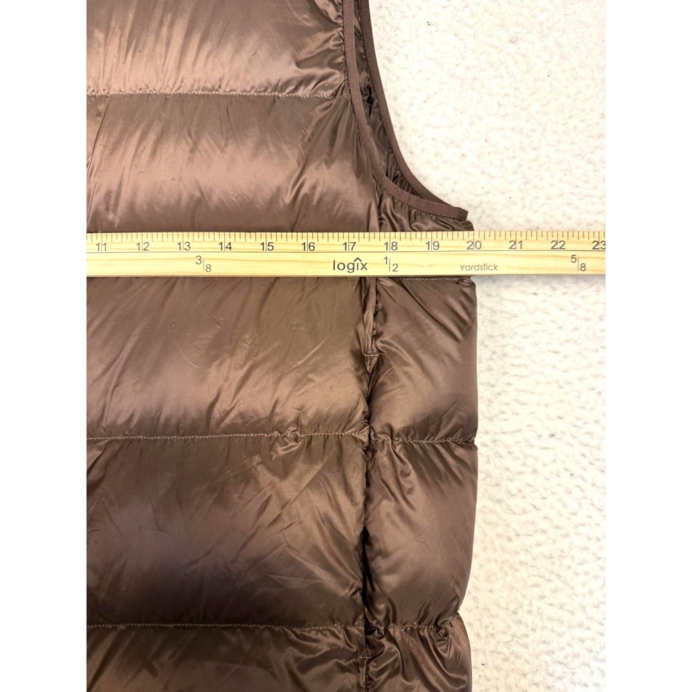 UNIQLO Ultra Light Down Vest Women M Brown Puffer Gorpcore Hiking Utility - Picture 6 of 6